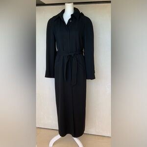 Worth Black Long Sleeve Trench Coat